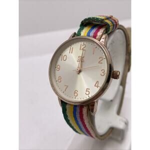Sk Rose Gold Womens Colorful Watch New Battery